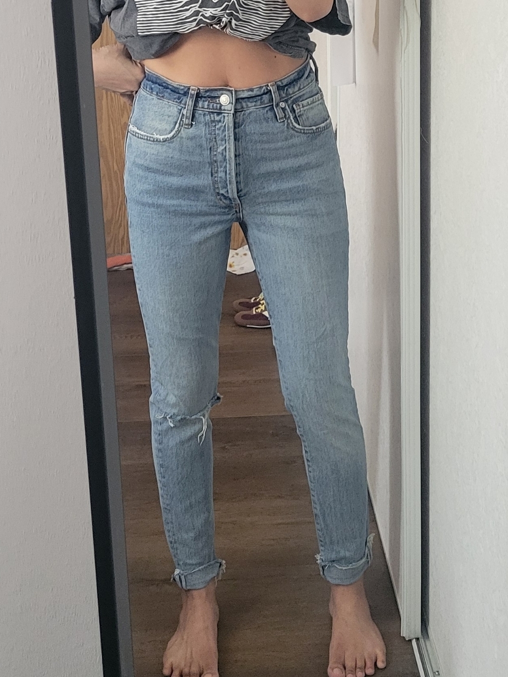 We The Free Light Wash High-Rise Skinny Jeans